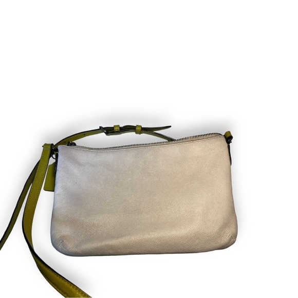 Coach | White Crossbody Bag With Green Strap - Picture 3 of 15